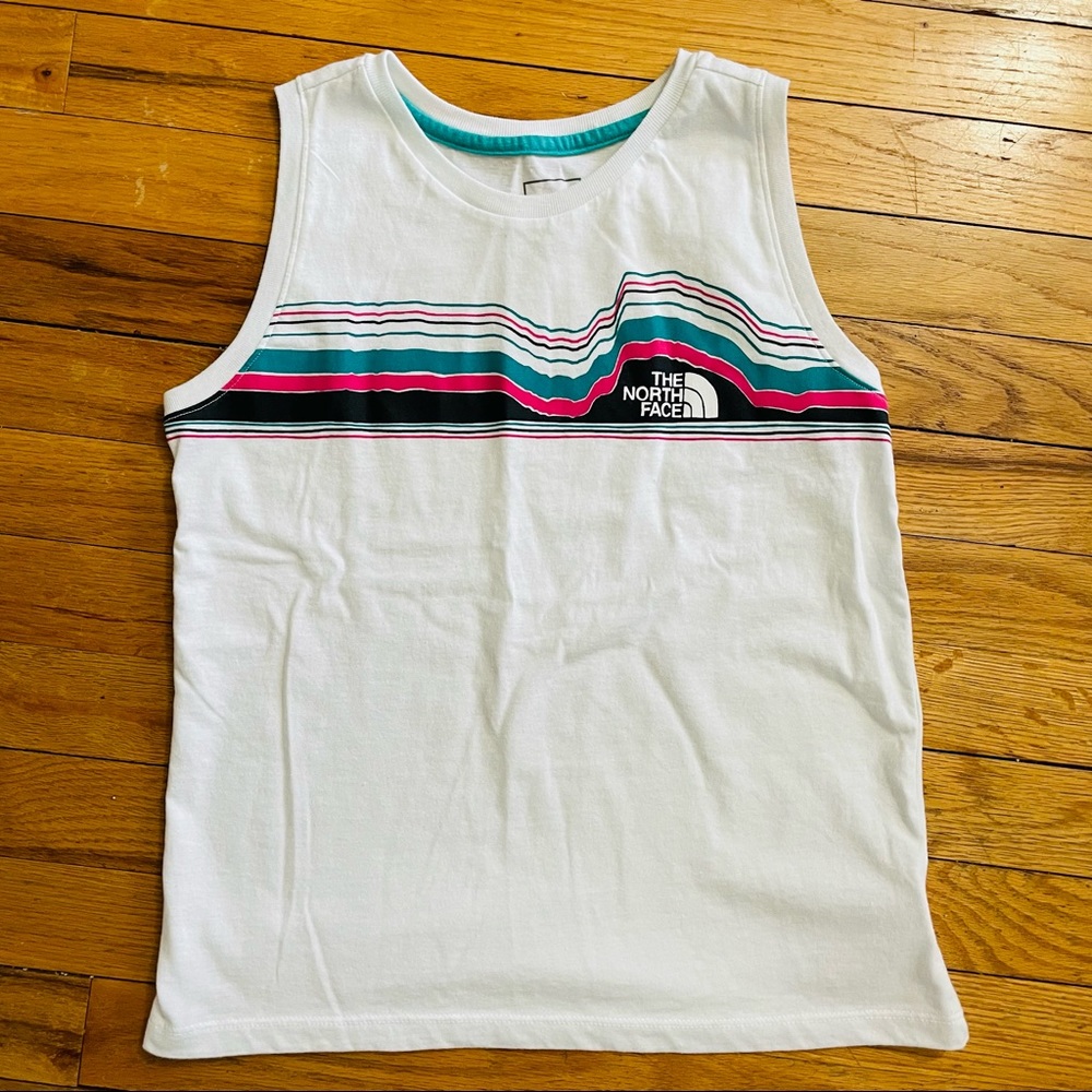 🎉5X HP🎉XL Girls (14/16) The North Face logo top - Never Worn! - Picture 3 of 11